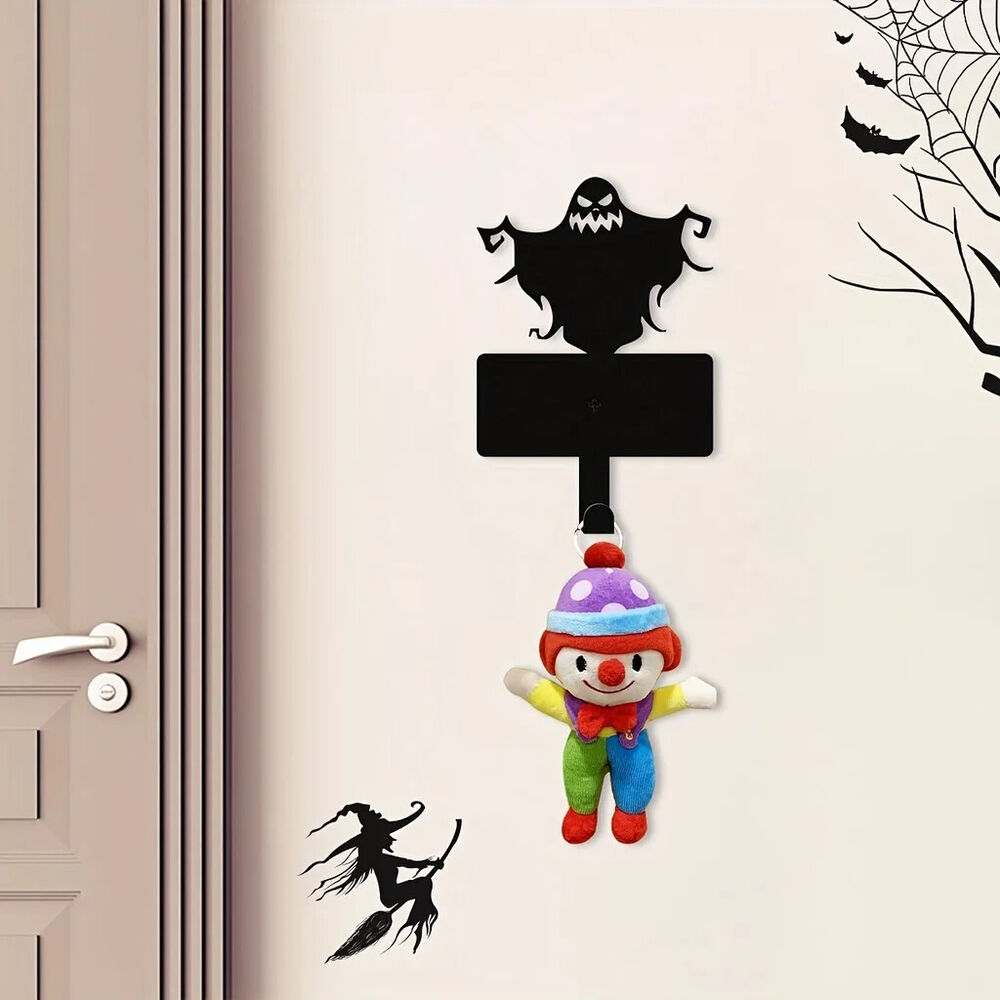 Halloween Wall Decor Hooks, Metal Key Holder Ghost Metal Wall Hanger Organizer