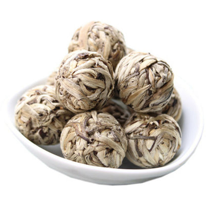 Compressed Tea Bai Hao Yin Zhen Silver Needle Handmade Ball Shaped White Tea-