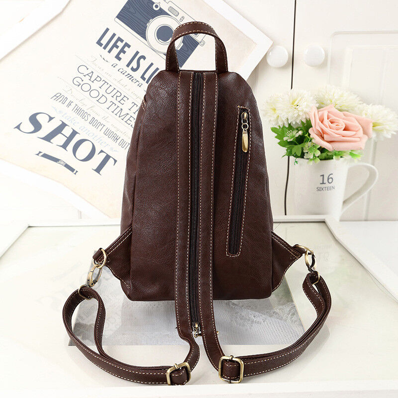 Convertible Faux Leather Small Mini Backpack Rucksack Sling bag Purse Cute Bag