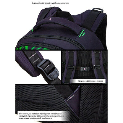 School Bag Boys 3D Football Backpacks Students USB Bagpack Teenagers Bookbag