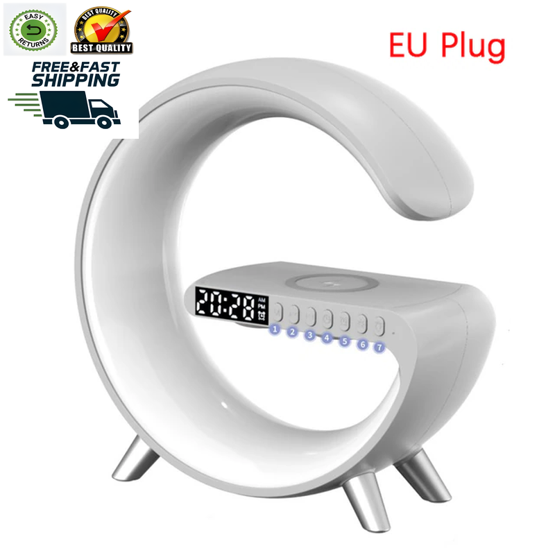 Multifunctional Wireless Charger Alarm Clock Speaker APP RGB Light Fast Charging