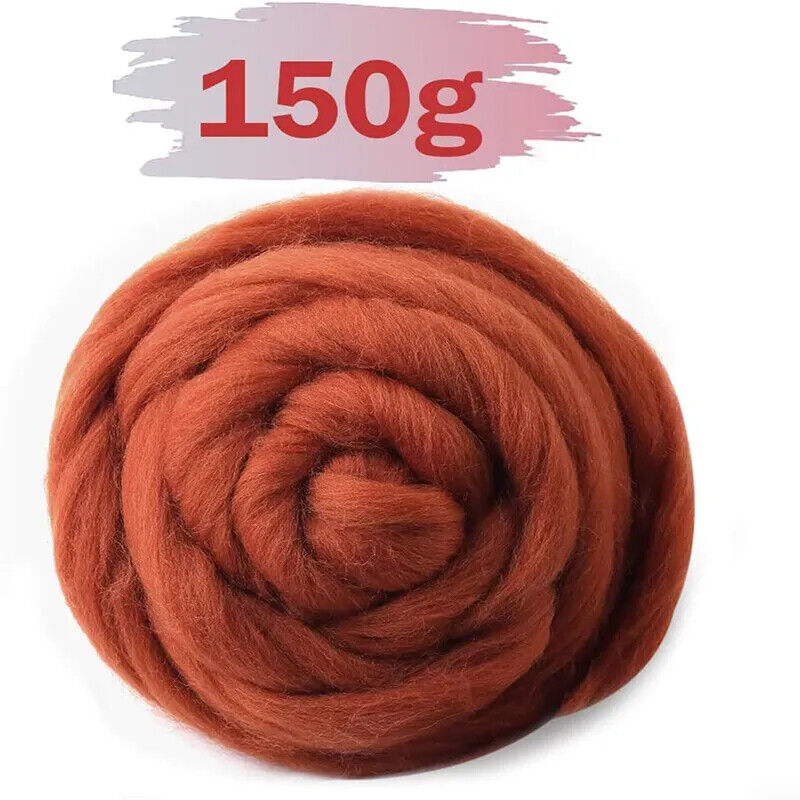 Needle Felting Wool 150g Dyed Roving Fibre Needlecraft Beginners Kit Accessories