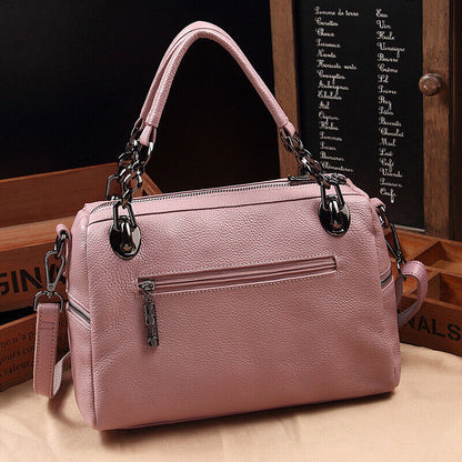 Oil Wax Leather Women's Elegant Handbags Crossbody Shoulder Bag Satchel Tote