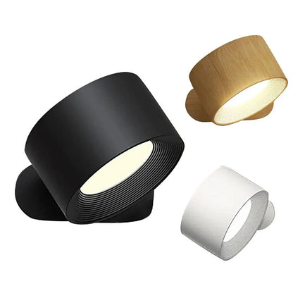 LED Wall Light USB Rechargeable 360° Magnetic Ball Rotate Dimmable Touch Control