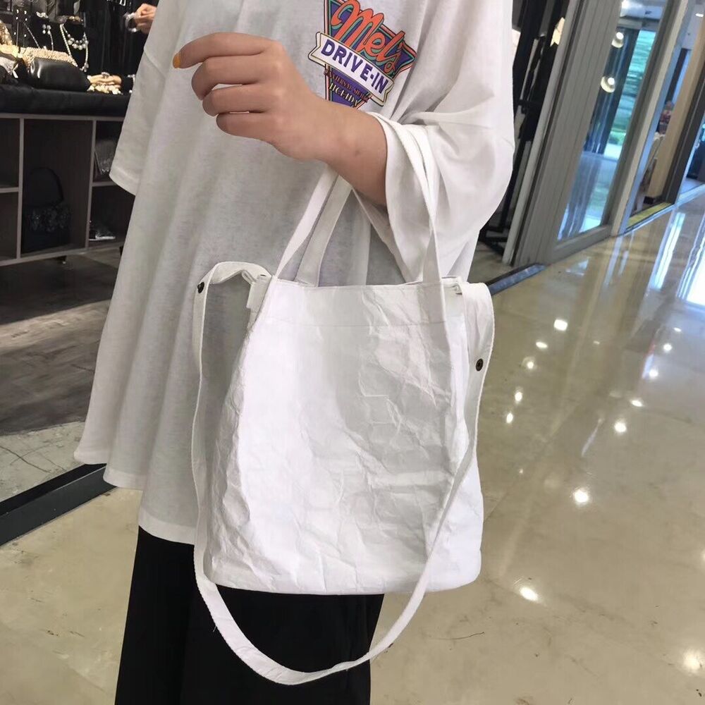 2023 Kraft Paper Women Shoulder Bags Paper Lady Handbags Crossbody Bag Female