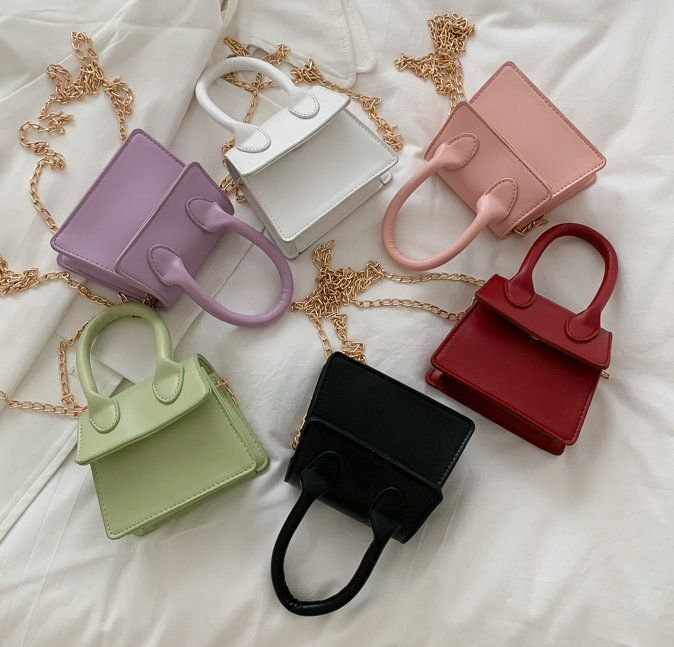 Small Square Bag Leather Handbag Crocodile Pattern Chain Shoulder Messenger Bags