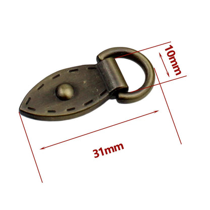 Bag Connector 20Pcs Metal Leaf Shape Leather Craft Anchor D-Ring Buckle W/ Screw