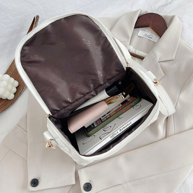 White Balck Crossbody Bags for Women PU Leather Handbag Bag Ladies Handbags