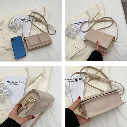 Shape Women's Flap Bag PU Leather Handbags Female Shoulder Crossbody Bag