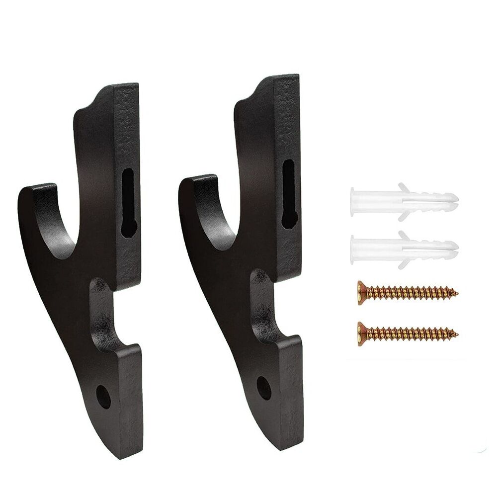 Sword Stand Holders 1 Pair Wooden Wall Mount Samurai Katana Tanto Hangers 15x7cm