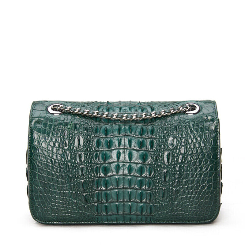 Handcrafted NileCrocodile Skin Leather Lady's Party/Cocktail Bags Crossbody Bag