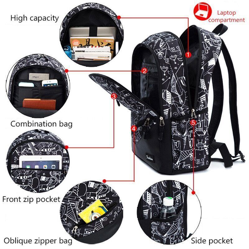 Children School Backpack Schoolbag Boys Girls Laptop Backpacks Nylon School Bags