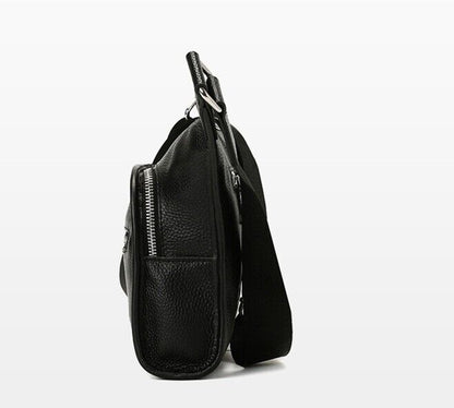 Genuine Leather Sling Backpack, Men's Crossbody Bag Cycling Shoulder Bags
