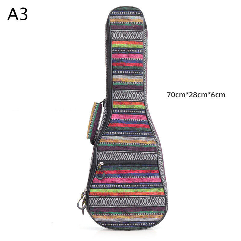 Ethnic Style Thicken Ukulele Bag Case Backpack 21 23 26 Inch Ukelele Mini Guitar