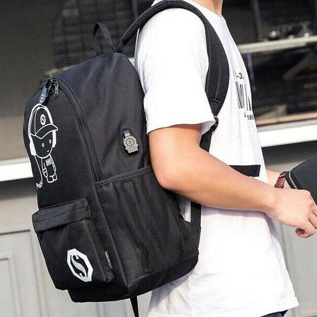 Galaxy Luminous ANTI-THEFT Backpack School Shoulder Bag With USB Charging Port