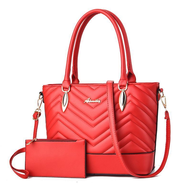 2PCS/Set Elegant Women Lady Leather Handbag Purse Shoulder Satchel Messenger Bag