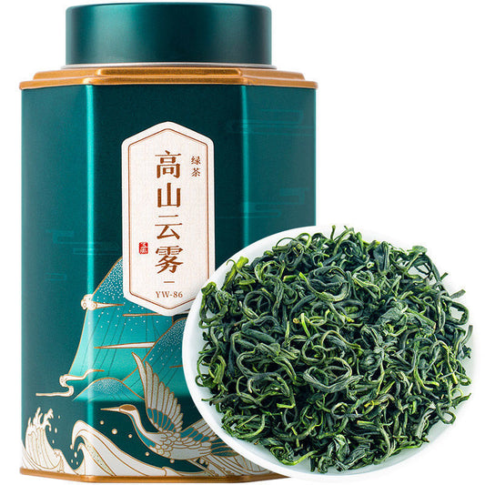 绿茶新茶可冷泡茶特级高山云雾绿茶茶叶罐装散茶Green tea new tea can be cold brewed tea premium 125g