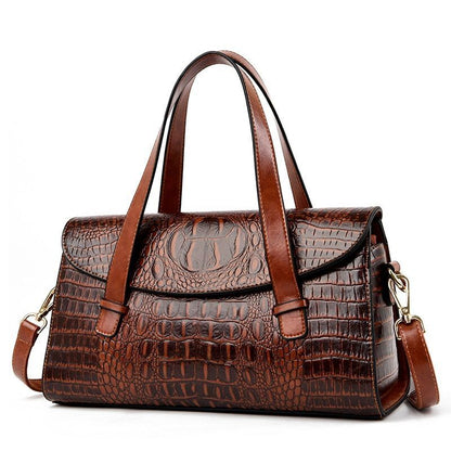 Synthetic Leather Handbag Vintage Tote Shoulder Bag Crossbody Purse 34*12*19 CM