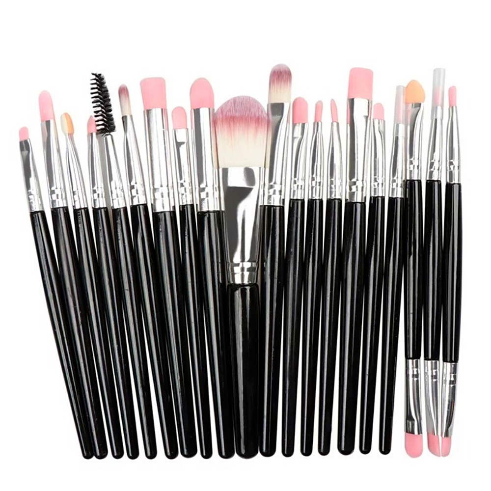 Set de Brochas y Pinceles para Maquillaje Profesional Set de 20 Piezas Kit US