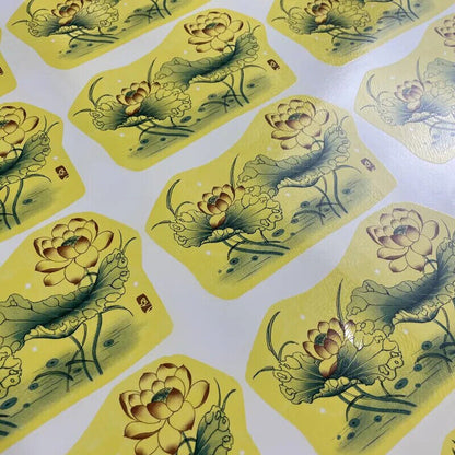 Ceramic Decal Pottery Art Clay Transfer Yellow Flower Paper Overglaze Underglaze