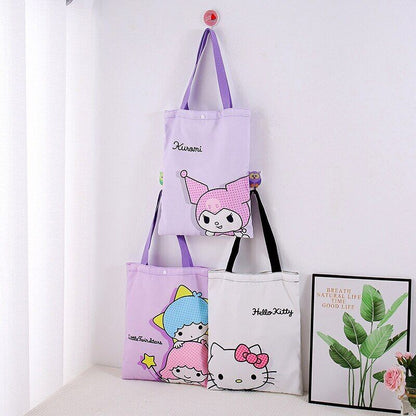 HelloKitty Handbag My Melody Kuromi Cute Beauty Shopping Storage Shoulder Bag