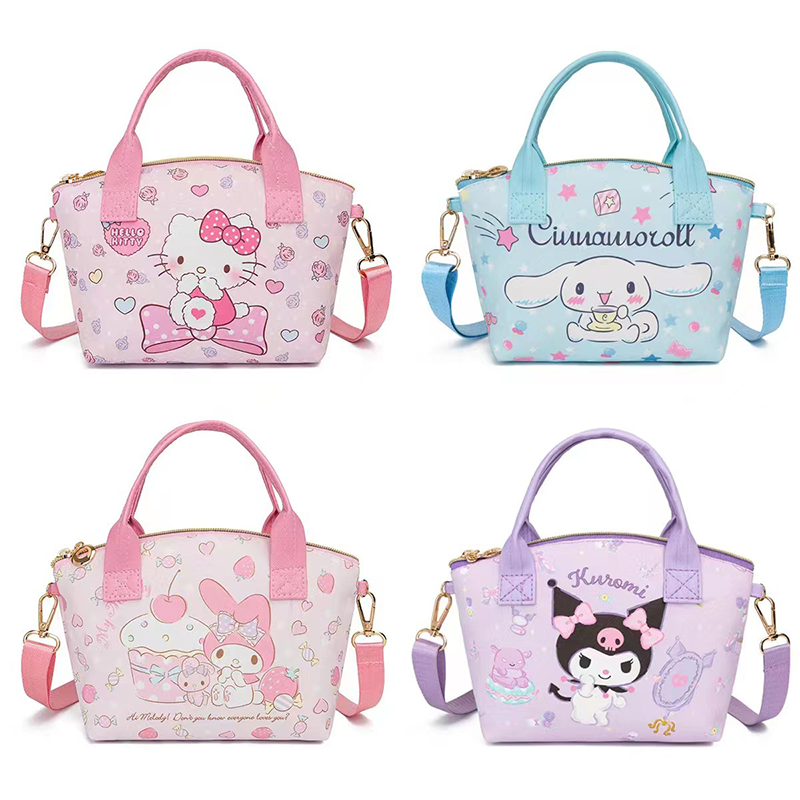 Kuromi My Melody Cinnamoroll Bag Cute Heart Leather Crossbody Shoulder Handbag