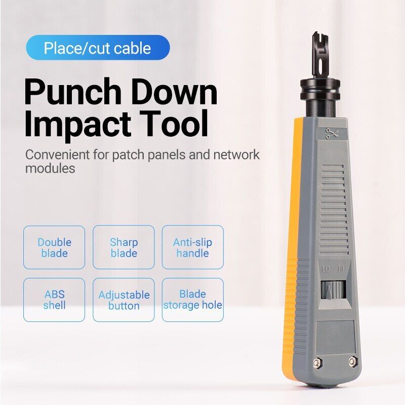 Punch Down Impact Tool Network Punch Tool with Two Blade Convenient