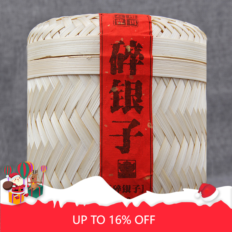 500g/1.1LB Crushed Silver Old Tea Pu'er Tea Pu'er Ripe Tea Head Craft Tea