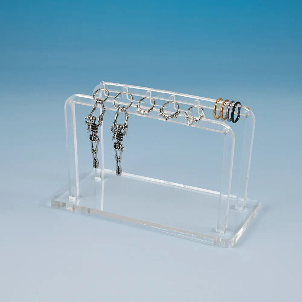 Jewelry Display Stands Acrylic Clear Board Tongue Stud Navel Earrings Organizers