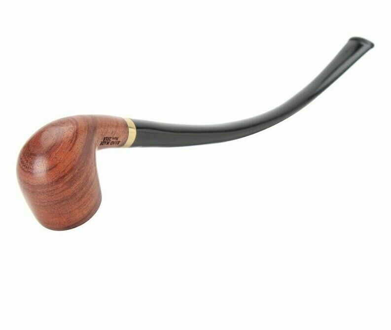 Churchwarden Long Bent Stem Kevazingo Wood Smoking Pipe 3mm Filter Tobacco Pipes