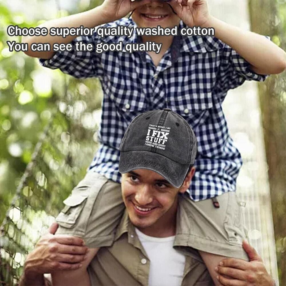 I Fix Stuff and I Know Things Hat for Men Funny,2023 Retro Baseball Caps NEW