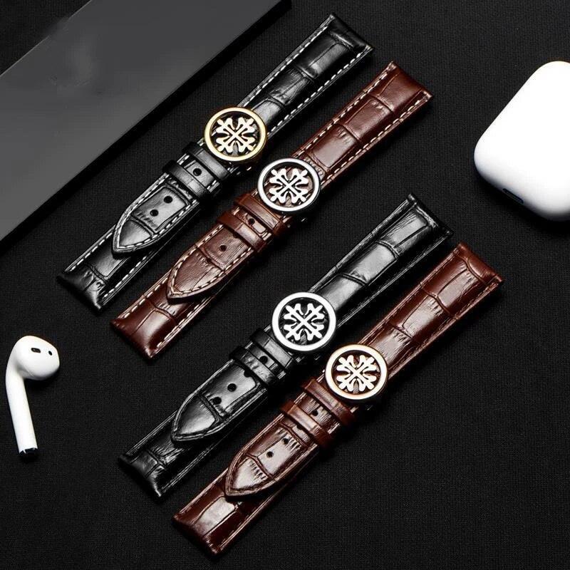 19mm-22mm Leather Watchband Strap For Patek Philippe Grenade 5167Ax Watch Band