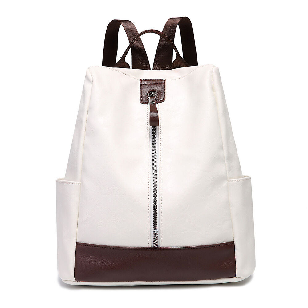 Soft Leather Women's Backpack Shoulder School Bag Retro Travel Bags