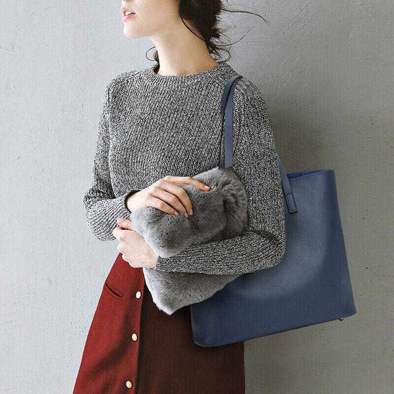 Fashion Women PU Leather Satchel Tote Handbag Large Capacity Travel Shoulder Bag