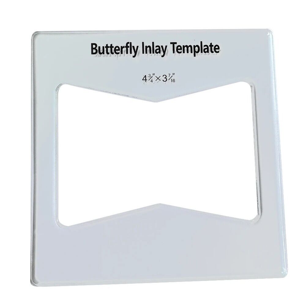 Butterfly Key Inlay Template 6x6in Slot Acrylic Woodworking Bow Tie Cutting Tool