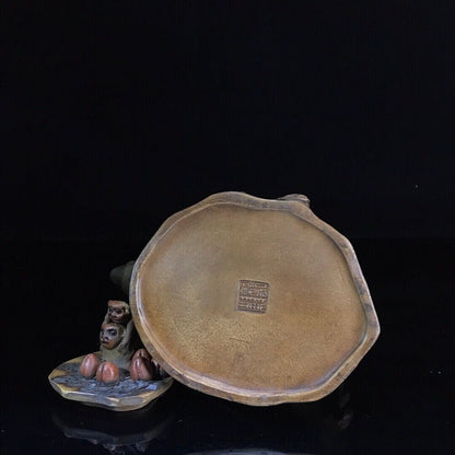 vintage chinese yixing purple clay teapot zisha ceremony carving Collectible art