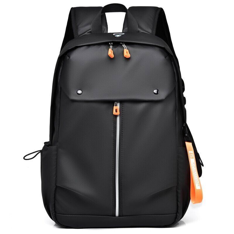 Men's Backpack Charging Bag PU Leather Male Business Travel Bagpack