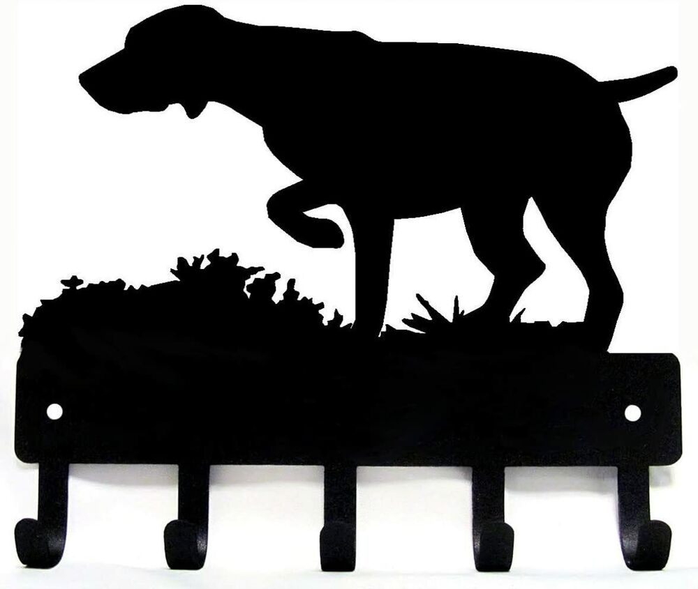 German Shorthaired Pointer Dog -6" Key Hooks & Keychain Holder Metal Wall Art