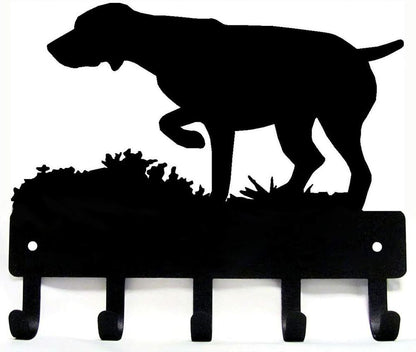 German Shorthaired Pointer Dog -6" Key Hooks & Keychain Holder Metal Wall Art