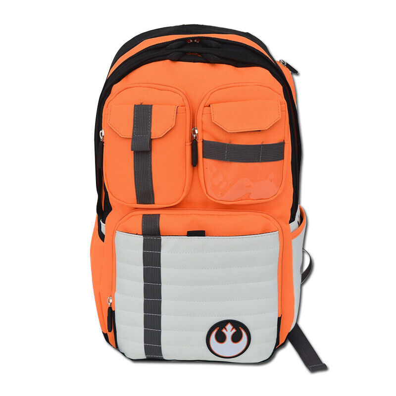 Star Wars Laptop Backpack Rebel Alliance Icon TV Movie Orange Logo Schoolbag