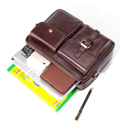 Leather Messenger Bag Men Genuine Leather Handbag Male Shoulder Bag for Men