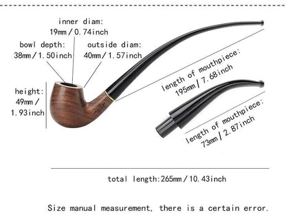 2 in 1 Wooden Rosewood Smoking Pipe 9mm Filter Wood Tobacco Tube Pipes Men Gifts