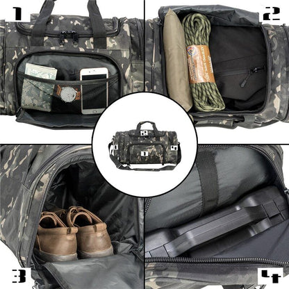 Tactical Travel Bag Men Outdoor Handbag Sports Bags Gym Hiking Bag Shoes