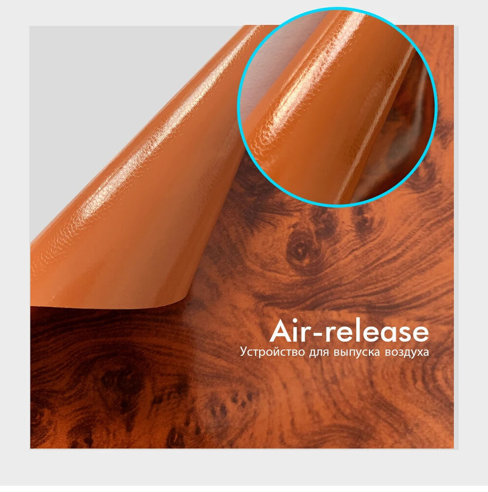 Car Sticker Vinyl Wood Grain Textured Self-Adhesive Wrap Internal Wallpaper Film
