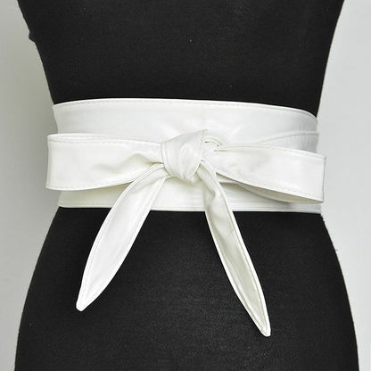 Women Corset Belt Ladies Wide Leather Waistbands Fashion Dress High Waist Wrap