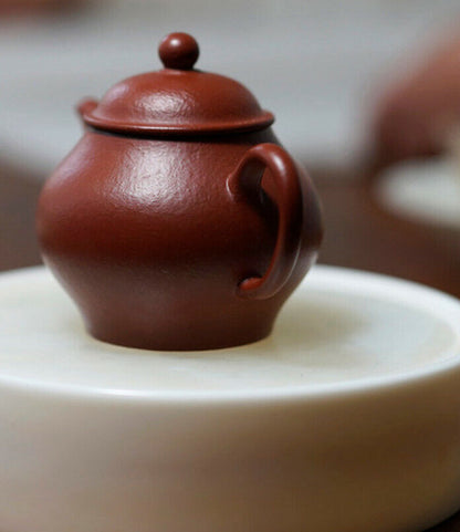 100cc chinese Yixing Handmade Zisha teapot Zhuni PanHu Gongfu Hu Tea Pot