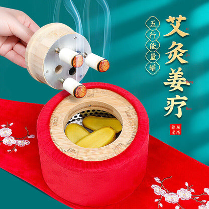 Wooden Portable Household Fumigation Moxibustion Box 艾灸盒木制随身灸家用仪艾灸箱腹部艾炙盒子大号器具熏蒸