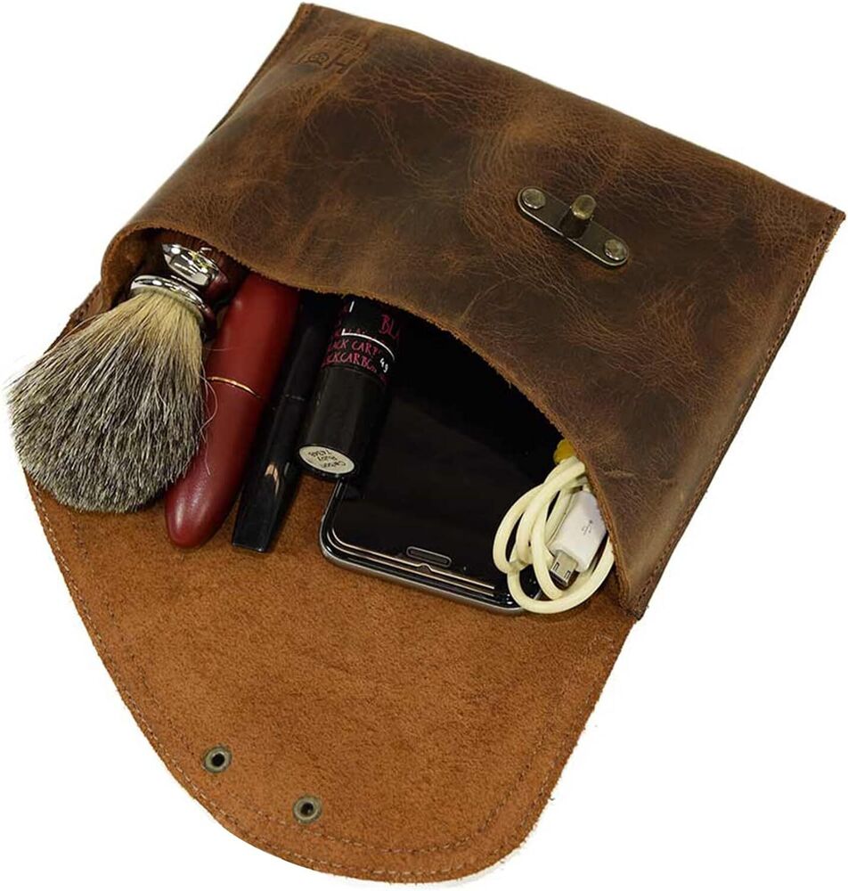 Handmade Clutch Bag Vintage Handbag Travel Accessory Full Grain Leather Gift
