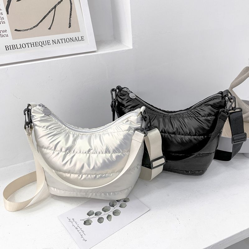 Winter Space Handbags Padded Quilted Crossbody Bags Hobos Shoulder Messenger Bag