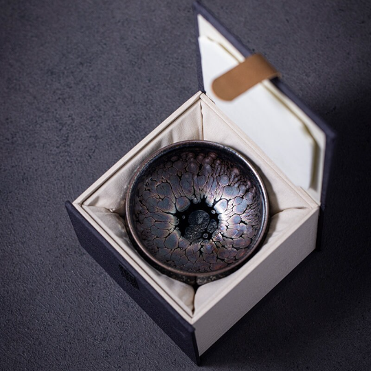 Gold Ceramic Tea Cup Chinese Tea Cups with Gifts Box 120ml